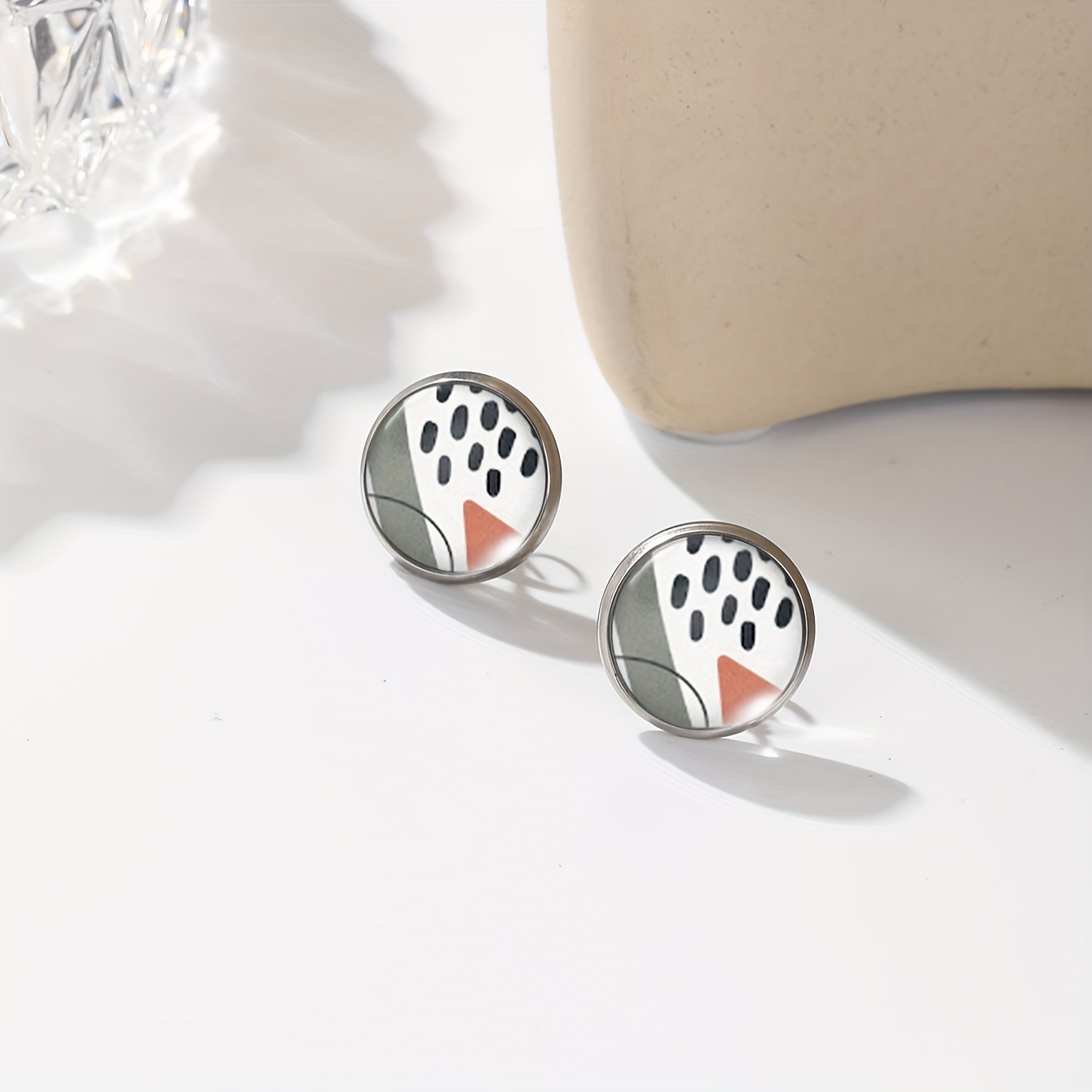 Vintage Bohemian Geometric Pattern Earrings, Stylish Gift